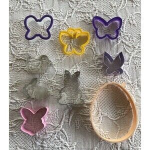 EASTER SPRING Cookie Cutters 4 Plastic 5 Metal Lot Of 9